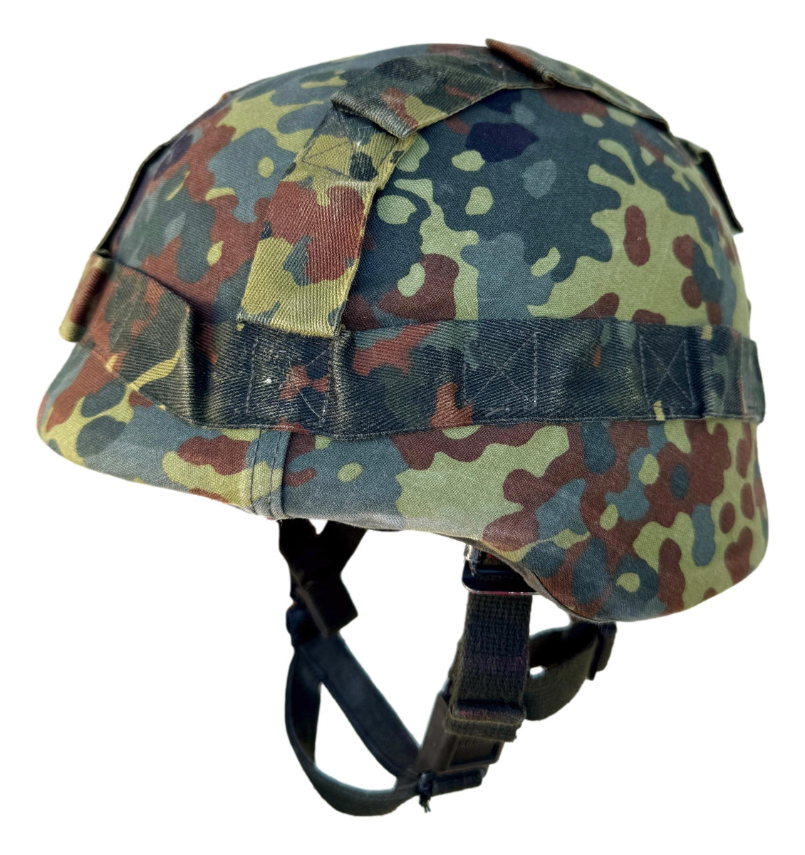 German Bundeswehr Flecktarn Kevlar Helmet Cover- Used – Mike's Militaria