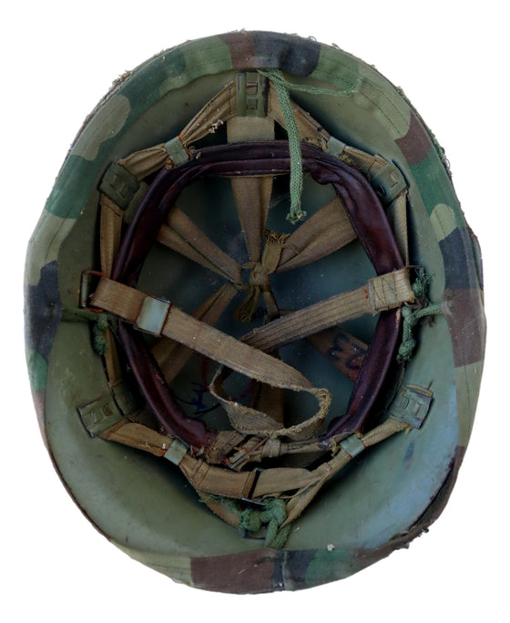 Yugoslavian M59 Steel Helmet with M93 Camouflage Cover - Used