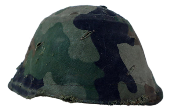 Yugoslavian M59 Steel Helmet with M93 Camouflage Cover - Used #3
