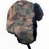 Mike's Militaria Swiss TAZ16 Woodland Camo Ushanka Winter Fur Hat