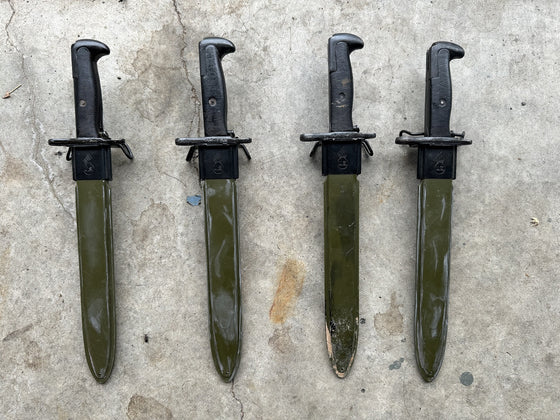 U.S. M1 Bayonets with Reproduction Scabbards from Reveille. Listing for ONE Bayonet