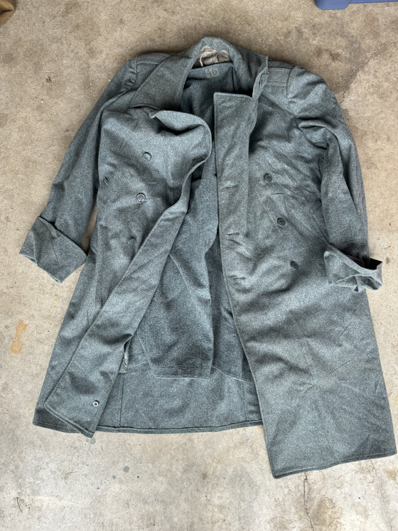 Swiss Wool Overcoat, Size 46 with Wool Liner-Used.