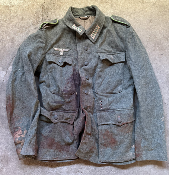 WW2 German M42 Tunic from Reveille. Halbrock's Tunic With Fake Blood.