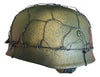WW2 German M38 Fallschirmjäger Helmet- Reproduction with "Normandy" Camo and Half Basket Wire