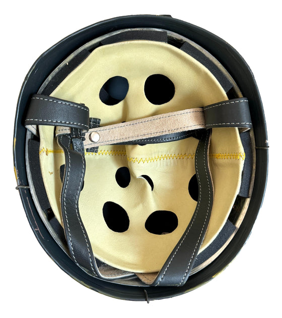 WW2 German M38 Fallschirmjäger Helmet- Reproduction with Monte Cassino Camo and Wire