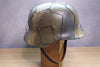 WW2 German M40 Camo Helmet With Normandy Chicken Wire 58CM Liner.