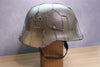 WW2 German M40 Camo Helmet With Normandy Chicken Wire 59CM Liner.