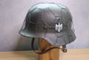 WW2 German M40 Single Decal Heer Helmet With Normandy Chicken Wire 59CM Liner.
