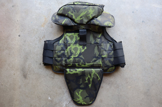 Czech M1995 Camo Flak Vest with Soft Inserts, Size Large