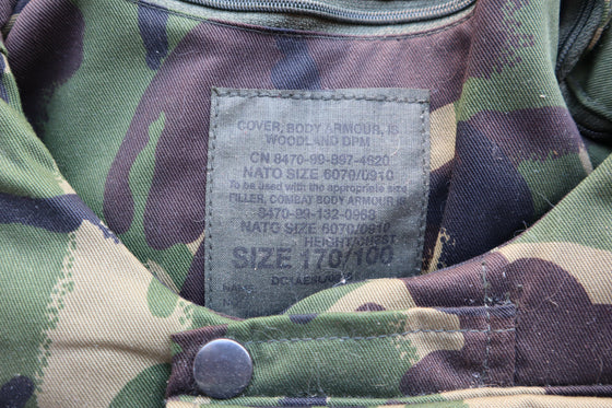 British Woodland DPM IS Flak Vest, Size Medium-Short.