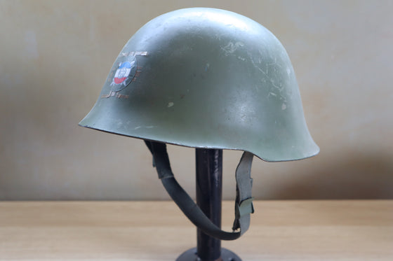 Yugoslavian M59/85 Helmet with Custom Croatian Stickers