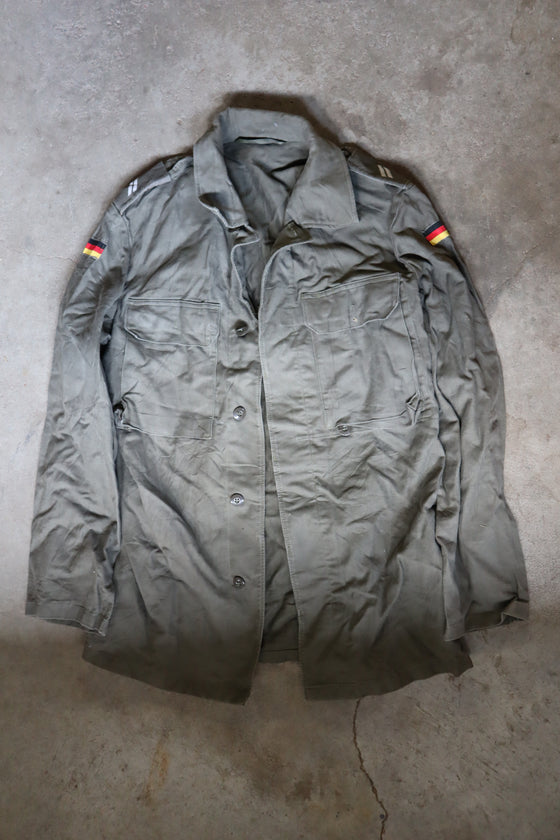 German Bundeswehr Moleskin Field Shirt with Gefreiter Shoulder Boards. Size 12.