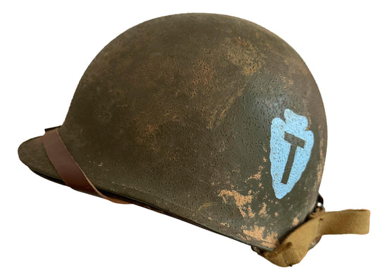 WW2 U.S. 36th Infantry Division M1 Steel Helmet used in Reveille