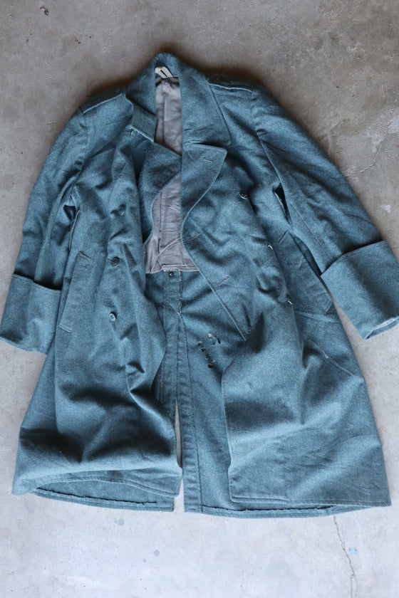 Swiss Wool Overcoat, Size 46, Moth damage.