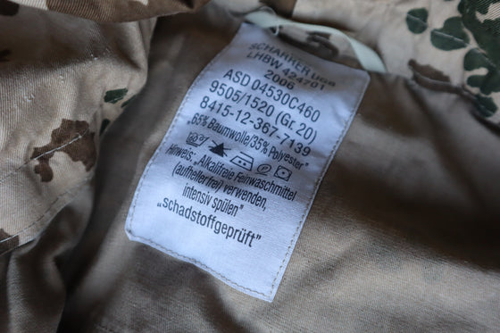 German Desert Flecktarn Camouflage Parka without Liner- Size 20