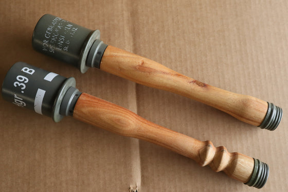 Lot of 2 Reproduction WW2 German Stick Grenades. One M24, and One M39.