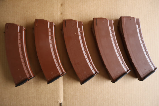 Lot of 5 Bulgarian Mfg. Ak-74 Mags. Brand New.