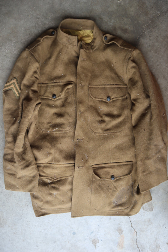 WW1 U.S. Reproduction M1917 Service Coat. Size 50L with Corporal Chevrons.