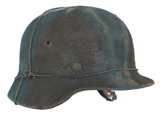 WW2 German M40 Normandy Rough Texture Wire Camo Heer Camo Helmet. Size 57CM #2