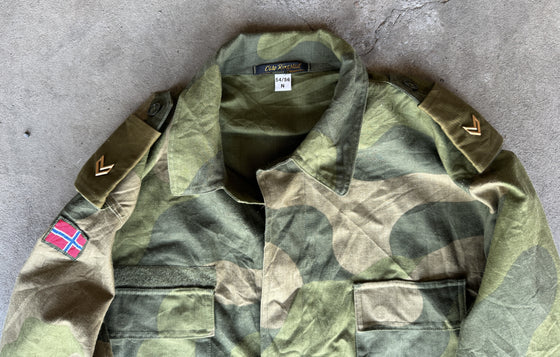 Norwegian M98 Camo Field Shirt- Size 48" Chest with Rank