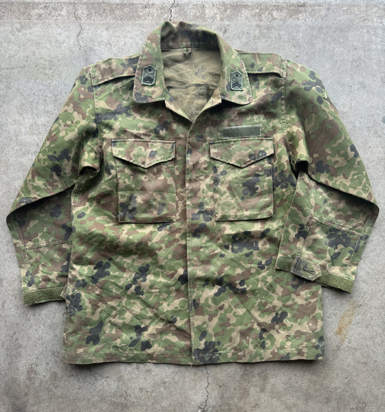 Japanese "Flecktarn" or "Jitei" Camo Field Shirt with Rank- Small-Short