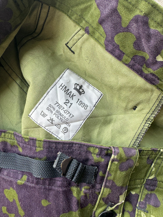 Danish M84 Camo Combat Trousers, size 21. 44" Waist, 32" Inseam.