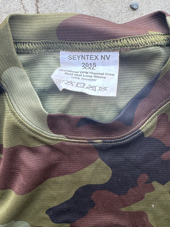 Irish DPM Camo Combat Shirt with Rank Patch, XXL
