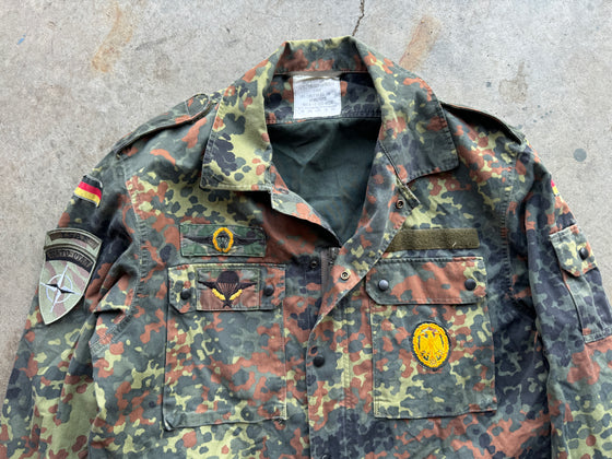 Blinged-Out German Flecktarn Field Shirt, Size 15