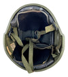 British Mk6 Ballistic Nylon Combat Helmet, Size Large with Custom Graffiti and Liner Pads