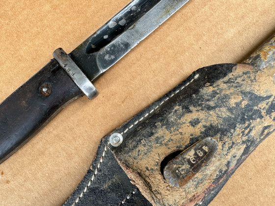 WW2 German S84/98 Bayonet with Scabbard and Reproduction Frog (Artur)