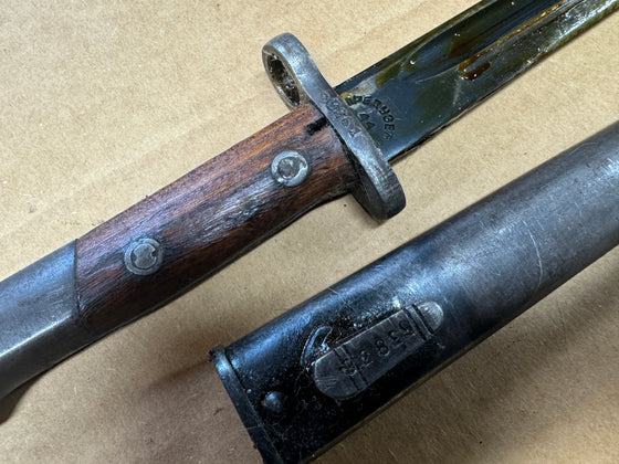 Yugoslavian M48 Bayonet with Scabbard (Broken Grip)