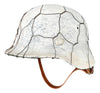 WW2 German M40 SS Single Decal "Ardennes" Whitewash Camo Helmet With Chicken Wire 57CM Liner.