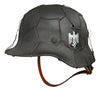WW2 German M40 Single Decal Heer Helmet W/Normandy Chicken Wire and 57cm Liner