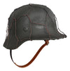 WW2 German M40 Single Decal Heer Helmet W/Normandy Chicken Wire and 57cm Liner
