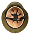 WW2 German M40 Rough Texture "Gothic Line" Camo Helmet With Foliage Wire 57CM Liner.