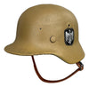 WW2 German M40 Single Decal DAK Tan Helmet 57cm Liner
