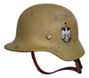 WW2 German M40 Single Decal DAK Tan Helmet 57cm Liner