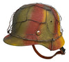 WW2 German M40 Rough Texture Camo Helmet With Normandy "Half Basket" Chicken Wire 57CM Liner.