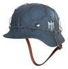 WW2 German M40 Single Decal Heer Helmet W/Normandy "Half Basket" Chicken Wire and 59cm Liner