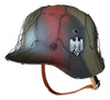 WW2 German M40 Heer Single Decal Rough Texture Camo Helmet With Normandy Chicken Wire 57CM Liner.