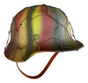 WW2 German M40 Heer Single Decal Rough Texture Camo Helmet With Normandy Chicken Wire 57CM Liner.