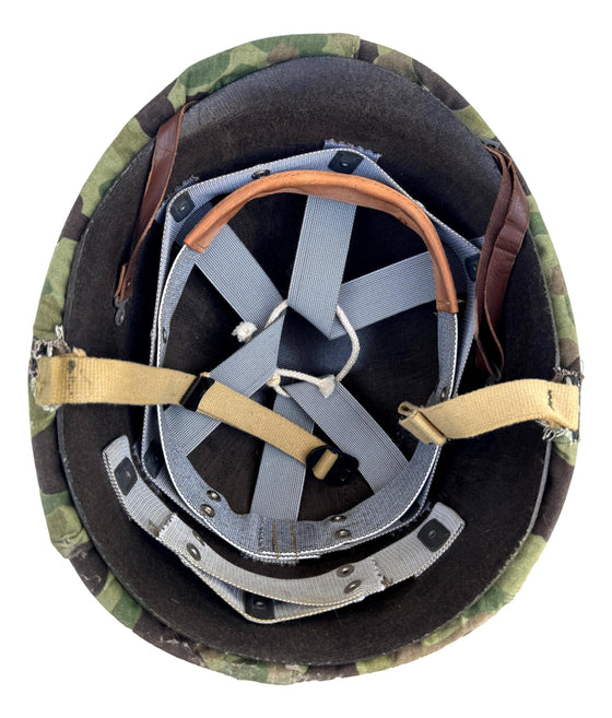 WW2 USMC Helmet With Cover and Repro St.Clair Liner.