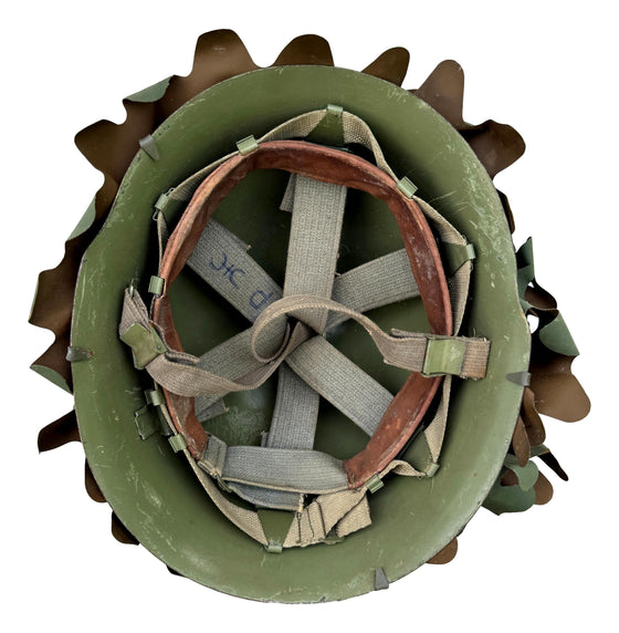 Yugoslvian M59/85 Helmet With "Salad" Camo Cover