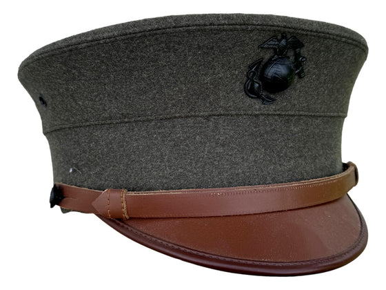Reproduction USMC P1912 Forest Green Bell-Crown Cover- Size 7 1/2.