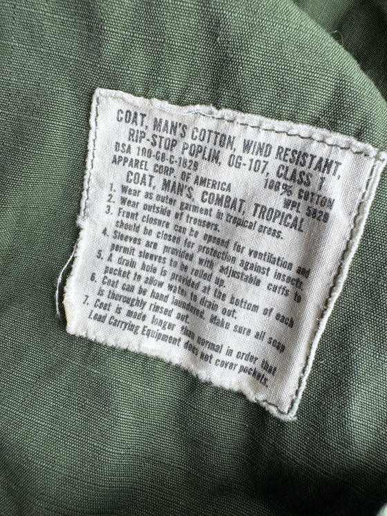 U.S. Vietnam Jungle Fatigue Shirt- Size Large-Long