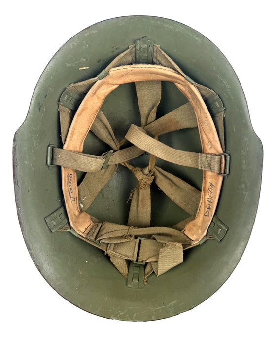 Yugoslavian M59 Helmet with Soldier Writing.