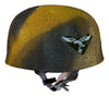 M38 Fallschirmjäger Helmet. "Italy" Rough Texture Camo W/Single Decal