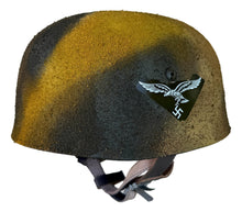  M38 Fallschirmjäger Helmet. "Italy" Rough Texture Camo W/Single Decal