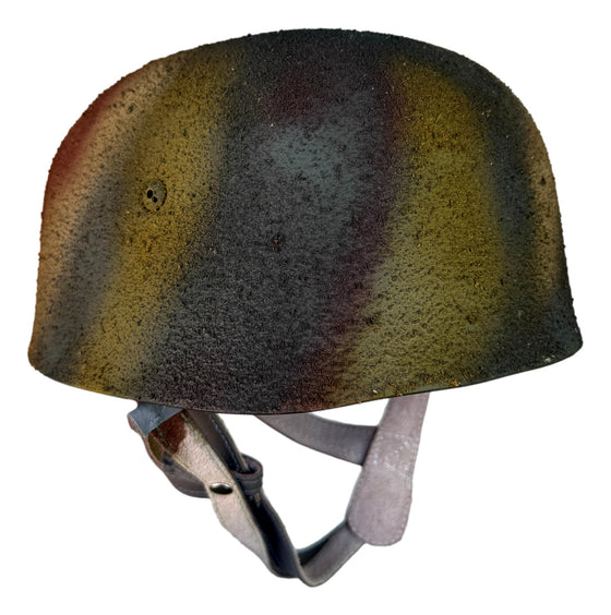 M38 Fallschirmjäger Helmet. "Normandy" Rough Texture Camo W/Single Decal