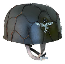  M38 Fallschirmjäger Helmet. "Normandy" Chicken Wire W/Single Decal. #1